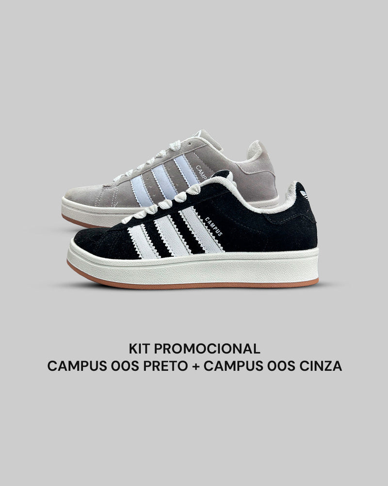 Kit Campus 00s - Preto + Cinza