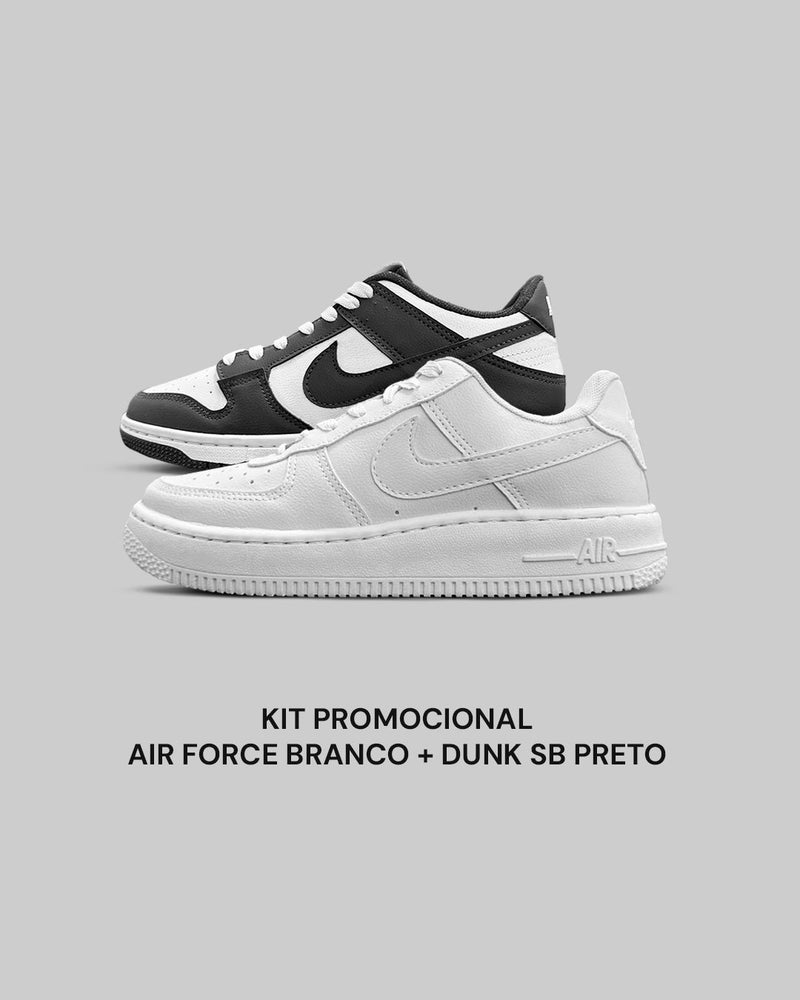 Kit Air Force Branco + Dunk Preto ²